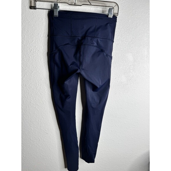 Lululemon Women's Fast Crop Leggings with Pockets Free Navy Size 2 - Picture 10 of 11
